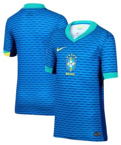 Brazil National Team Nike Youth 2024 Away Stadium Replica Jersey?¨C Blue