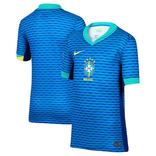 Brazil National Team Nike Youth 2024 Away Stadium Replica Jersey?ยจC Blue