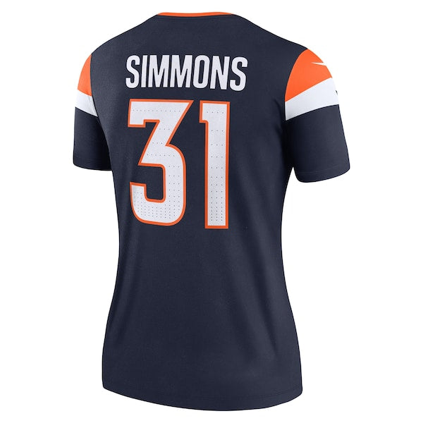 Justin Simmons Denver Broncos Nike Women's Alternate Legend Jersey - Navy - Image 4
