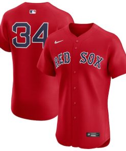 Alternative view of David Ortiz Boston Red Sox Nike Alternate Elite Player Jersey - Red