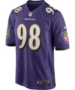 Alternative view of Tony Siragusa Baltimore Ravens Nike Game Retired Player Jersey - Purple
