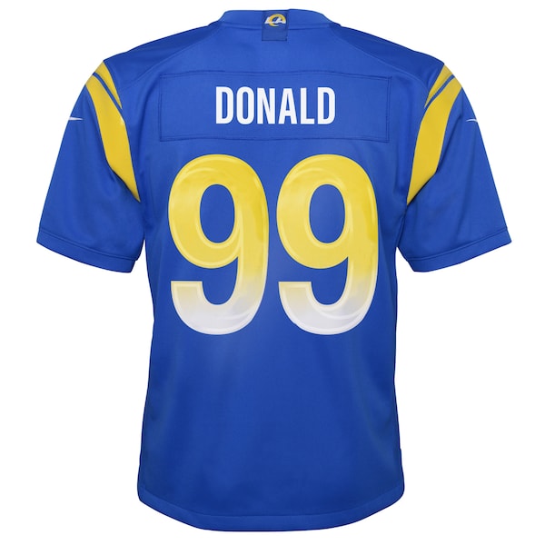 Aaron Donald Los Angeles Rams Nike Youth Game Jersey - Royal/White - Image 4