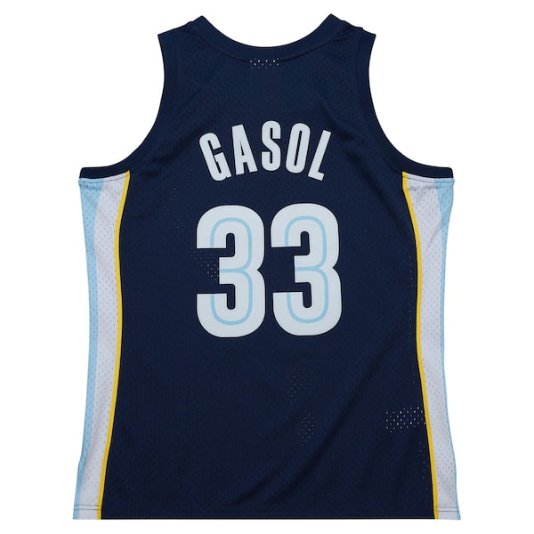 Marc Gasol Memphis Grizzlies 2008/09 Hardwood Classics Swingman Throwback Jersey - Navy - Image 3