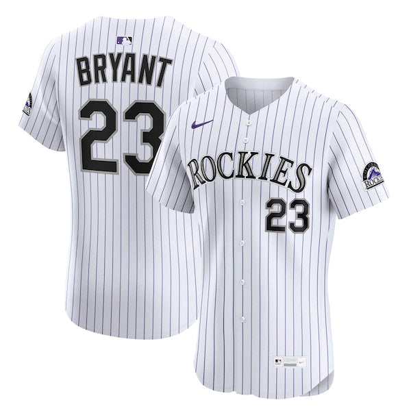 Kris Bryant Colorado Rockies Nike Home ElitePlayer Jersey - White/Purple