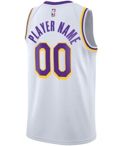 Alternative view of Los Angeles Lakers Nike 2020/21 Swingman Custom Jersey - Association Edition - White