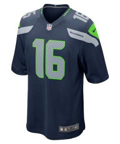 Alternative view of Tyler Lockett Seattle Seahawks Nike Game Team Jersey - College Navy