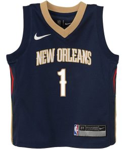 Alternative view of Zion Williamson New Orleans Pelicans Nike Toddler Swingman Player Jersey - Icon Edition - Navy