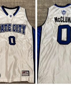 Alternative view of Throwback Mac McClung #0 High School Basketball Jersey - Platinum