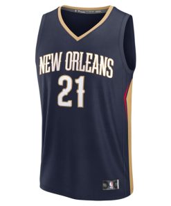 Alternative view of Yves Missi New Orleans Pelicans  Youth 2024 NBA Draft Fast Break Player Jersey - Icon Edition - Navy