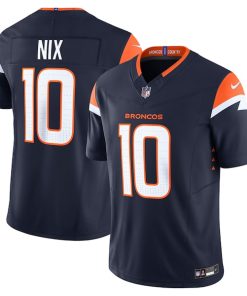 Alternative view of Bo Nix Denver Broncos Nike Alternate  Vapor F.U.S.E. Limited Jersey - Navy/Orange