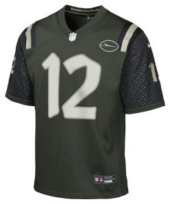 Alternative view of Joe Namath New York Jets Nike Youth 2025 Rivalries Collection Retired Player Game Jersey - Gotham Green