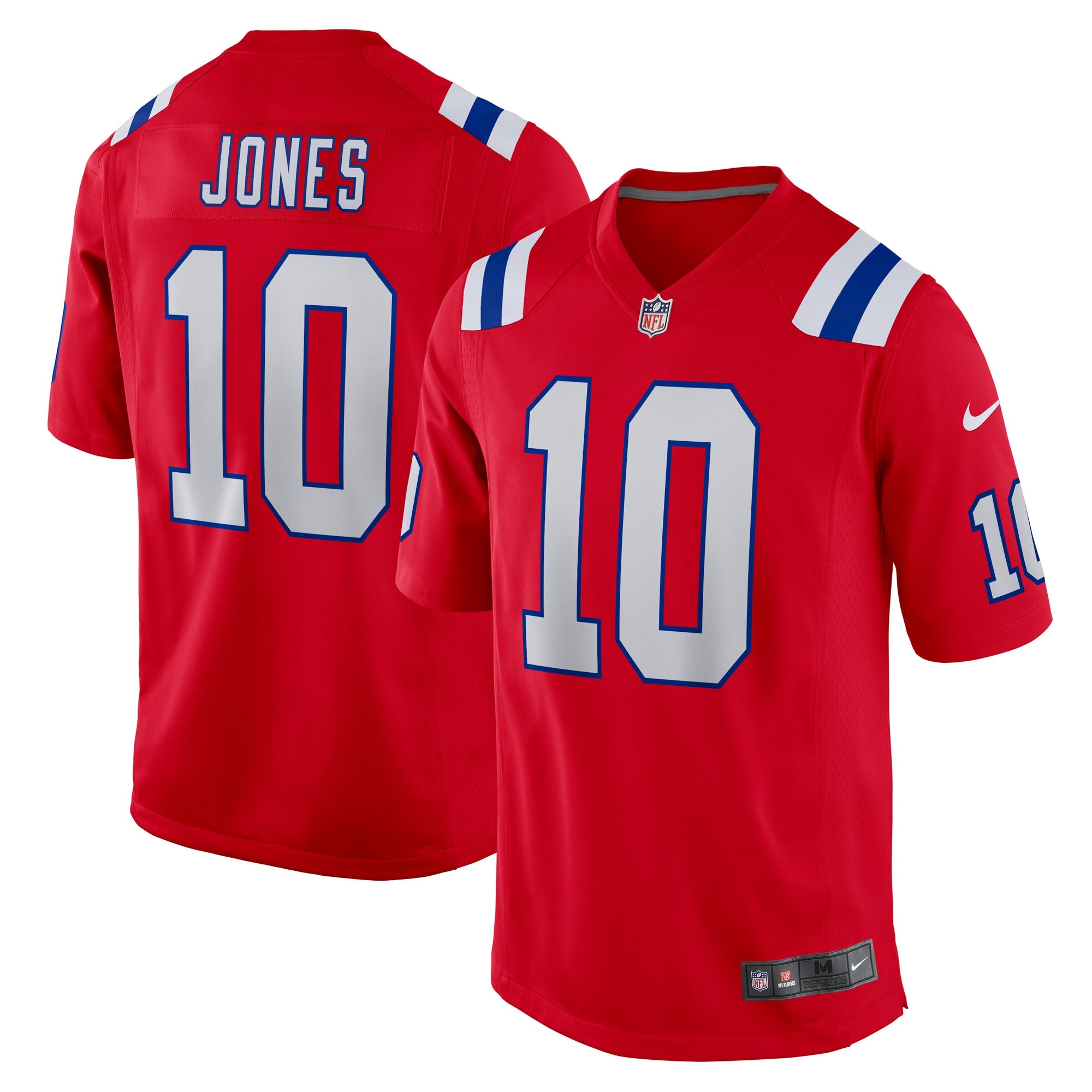 Mac Jones New England Patriots Nike Player Game Jersey - Navy/Red/White - Image 7