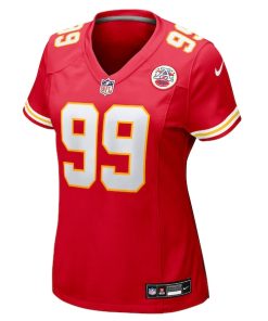 Alternative view of Jerry Tillery Kansas City Chiefs Nike Women's Team Game Jersey -  Red