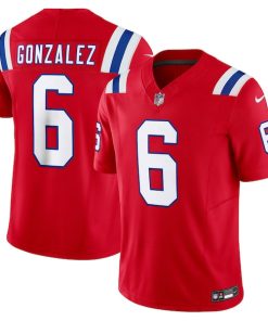 Christian Gonzalez New England Patriots Nike  Vapor F.U.S.E. Limited Jersey - Red