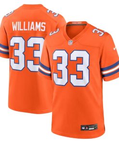 Javonte Williams Denver Broncos Nike Mile High Collection 1977 Throwback Player Game Jersey - Orange