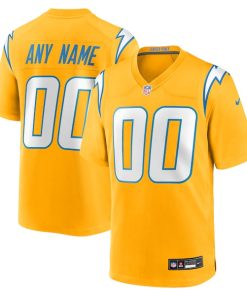 Los Angeles Chargers Nike Alternate Charger Power Game Custom Jersey - Gold/Royal/Powder Blue/Navy