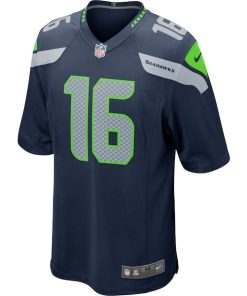 Alternative view of Tyler Lockett Seattle Seahawks Nike Game Jersey - College Navy