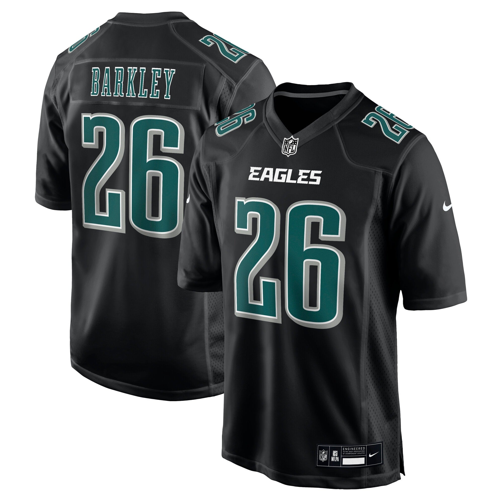 Saquon Barkley Philadelphia Eagles Nike Fashion Game Jersey - Tundra White/Black - Image 5