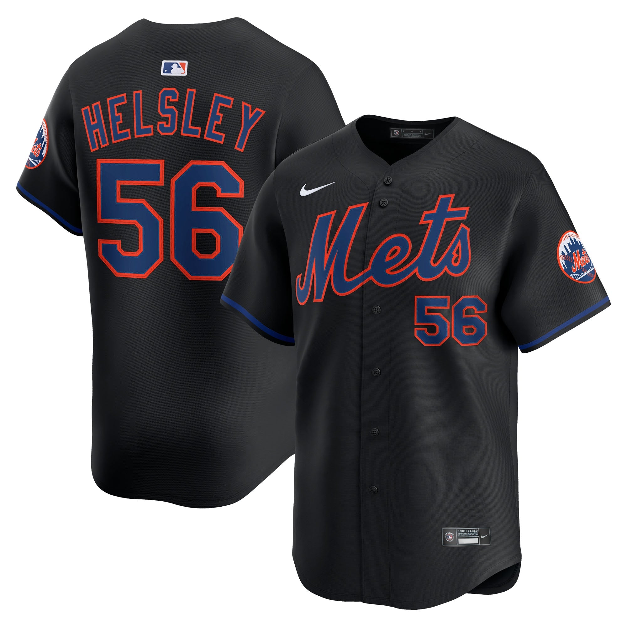 Ryan Helsley New York Mets Nike Home Limited Player Jersey - White/Black - Image 5