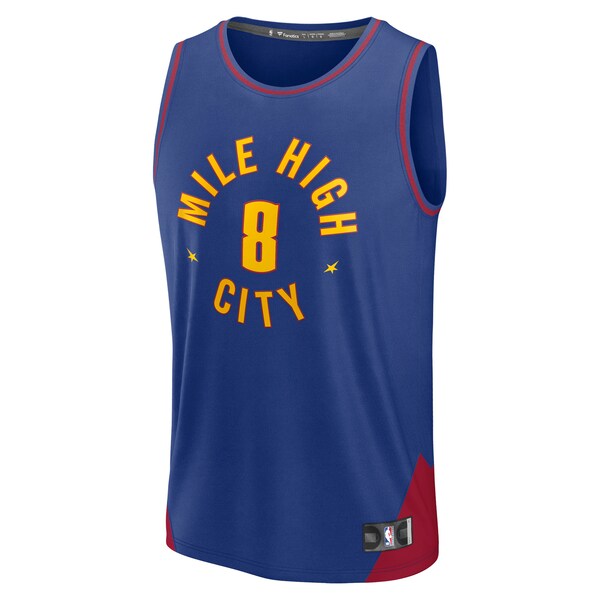 Peyton Watson Denver Nuggets Fast Break Replica Player Jersey - Statement Edition - Blue - Image 2