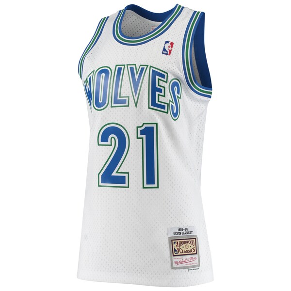 Kevin Garnett Minnesota Timberwolves 1995/96 Hardwood Classics Swingman Jersey - White - Image 2