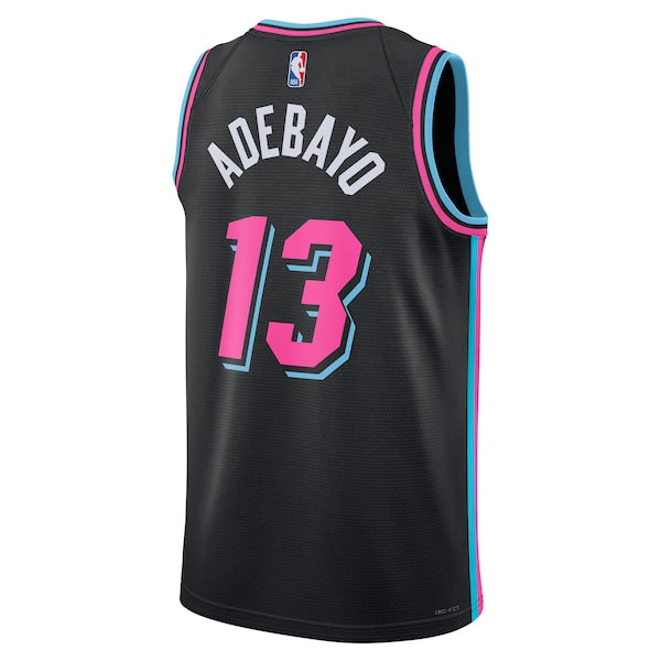 Bam Adebayo Miami Heat Nike Unisex 2025/26 Swingman Jersey - Black - City Edition - Image 3