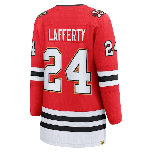 Sam Lafferty Chicago Blackhawks Women's Centennial Breakaway Player Jersey - Red - Image 3