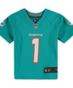 Alternative view of Tua Tagovailoa Miami Dolphins Nike Toddler Game Jersey - Aqua