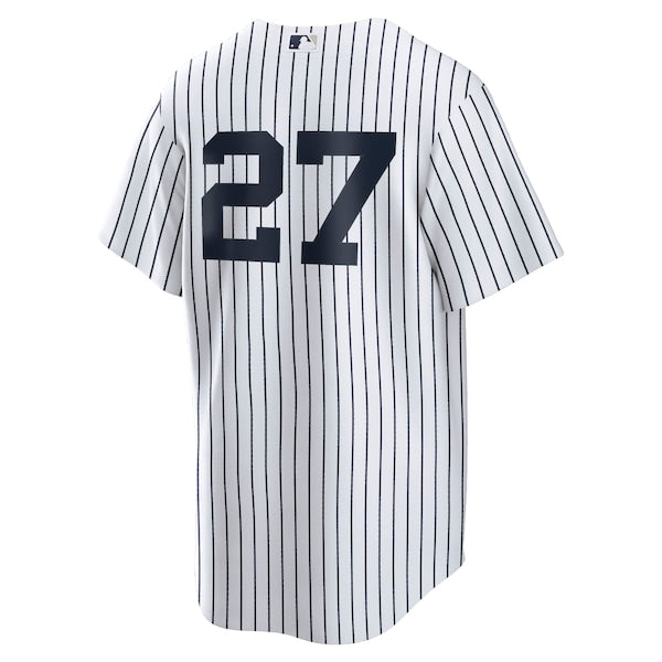 Giancarlo Stanton New York Yankees Nike Home Replica Player Jersey - White/Navy - Image 4