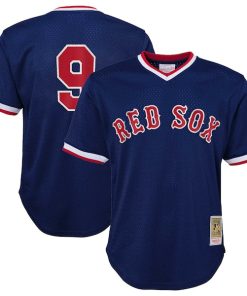 Ted Williams Boston Red Sox Youth Cooperstown Collection?Mesh Batting Practice Jersey - Navy