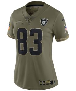 Alternative view of Darren Waller Las Vegas Raiders Nike Women's 2022 Salute To Service Limited Jersey - Olive