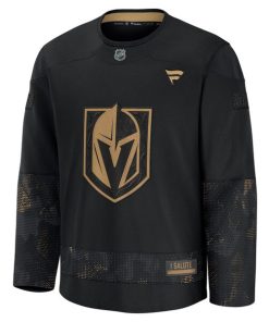 Alternative view of Vegas Golden Knights  2024 Military Appreciation Practice Jersey - Black