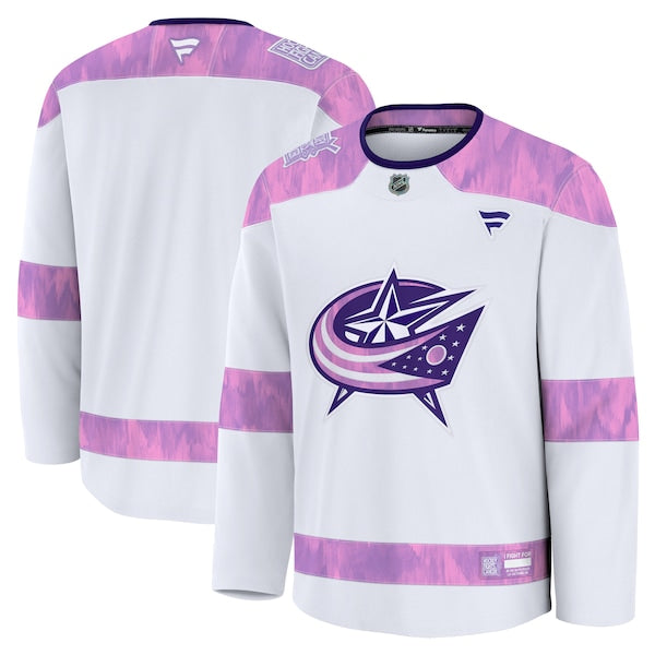 Columbus Blue Jackets 2024 Hockey Fights Cancer Practice Jersey - White