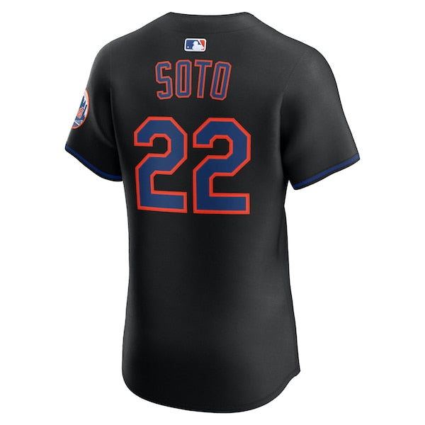 Juan Soto New York Mets Nike Alternate Elite Jersey - Black/White - Image 4