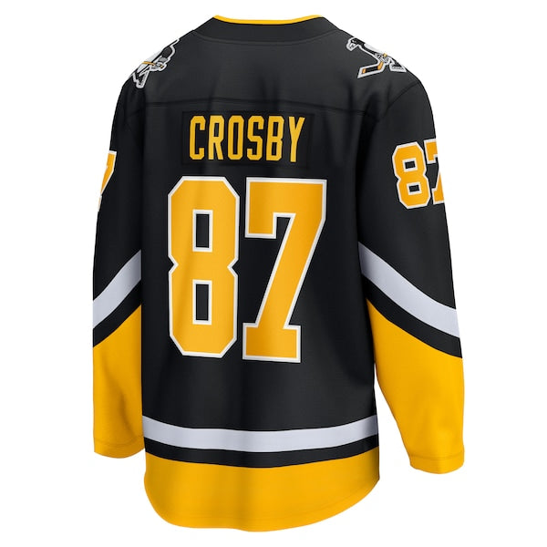 Sidney Crosby Pittsburgh Penguins 2021/22 Alternate Premier Breakaway Player Jersey - Black - Image 3