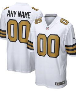 Youth New Orleans Saints Nike Alternate Custom Game Jersey - White