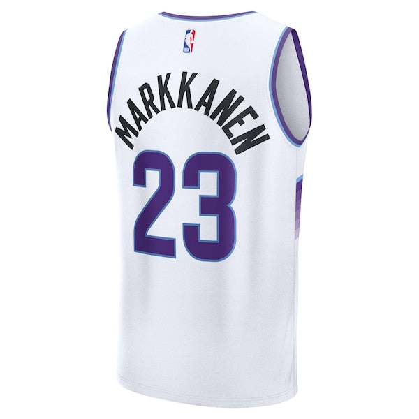 Lauri Markkanen Utah Jazz Fast Break Replica Jersey - Association Edition - White - Image 3