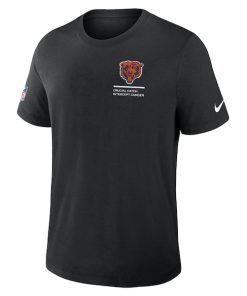 Alternative view of Chicago Bears Nike Tall 2025 NFL Crucial Catch Tri-Blend Dri-FIT T-Shirt - Black