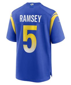Alternative view of Jalen Ramsey Los Angeles Rams Nike Team Game Jersey - Royal