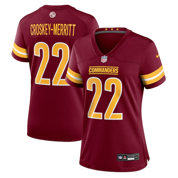 Jacory Croskey-Merritt Washington Commanders Nike Women's Team Game Jersey - Burgundy