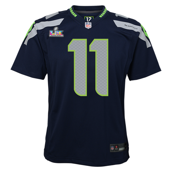 Youth Seattle Seahawks Jaxon Smith-Njigba Nike College Navy Super Bowl LX Patch Game Jersey - Image 2