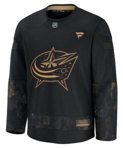 Alternative view of Columbus Blue Jackets  2024 Military Appreciation Practice Jersey - Black