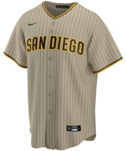 Alternative view of San Diego Padres Nike Alternate Replica Team Jersey - Tan