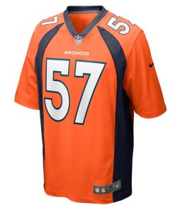 Alternative view of Ben Niemann Denver Broncos Nike Team Game Jersey -  Orange