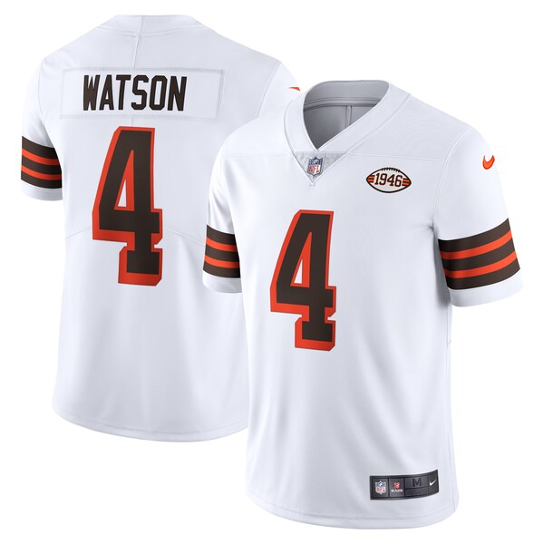 Deshaun Watson Cleveland Browns Nike 2021 Alternate Vapor Limited Jersey - White/Brown - Image 2