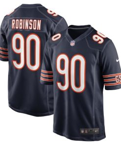Alternative view of Dominique Robinson Chicago Bears Nike  Game Jersey -  Navy