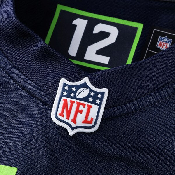 Drew Lock Seattle Seahawks Nike Team Game Jersey - College Navy - Image 5
