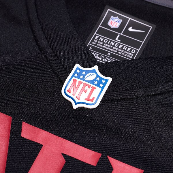 Carlos Washington Jr. Atlanta Falcons Nike Team Game Jersey - Black - Image 4