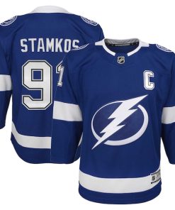 Steven Stamkos Tampa Bay Lightning Youth Home Captain Premier Player Jersey - Blue