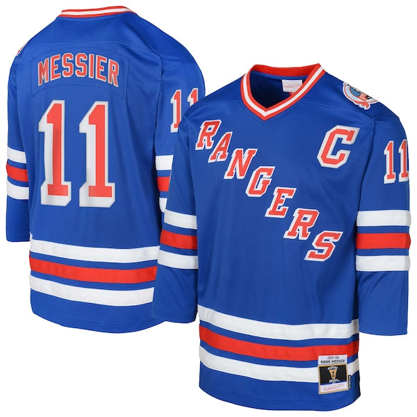 Mark Messier New York Rangers Preschool Captain Patch 1993-94 Blue Line 2.0 Player Jersey - Powder Blue